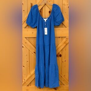 NWT Lilly Pulitzer Zemini Maxi Coverup, Sunwashed Blue, Sz S